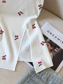 Resyla Women's New Cherry Print Asymmetric Hem Camisole, Hot Selling Spring/Summer - Multicolor - View 4