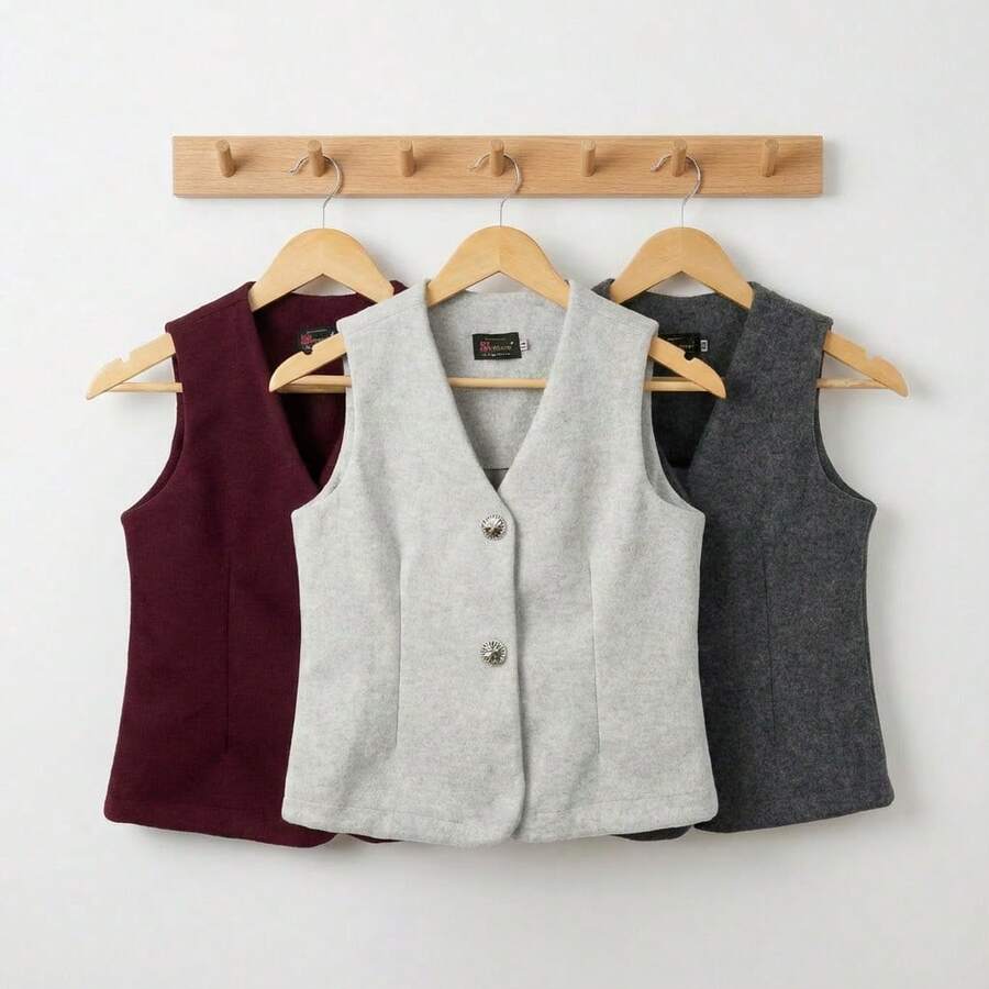 Set de 3 Chaleco con Botones Metálicos | Estilo Casual Elegante - 17 - Ver 1