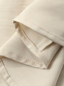 DAZY Young Girls Round Neck Lace Patchwork 2 In 1 Dress Summer - Apricot - View 3