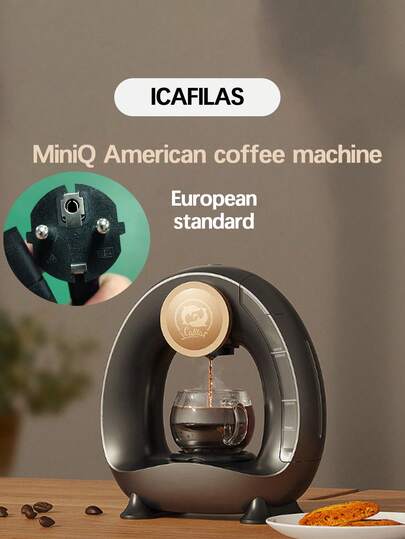 Teckwe Mini kompakt halvautomatisk amerikansk kaffemaskin i 1 del, liten kapselmaskin med ett klick (kaffekapslar måste köpas av köparen), flerfärgad som tillval, US EU-kontakt för snabb bryggning, rik smak, hållbar, lätt, platsbesparande, lätt att rengöra, modern design, skrivbordskaffemaskin för hemmakontor