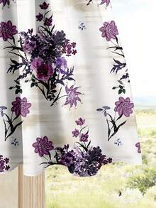 Rusticease 2件套女士紫色花卉度假休闲纯色上衣+印花半裙套装，女士夏季套装，夏季半裙套装，半裙上衣套装，女士半裙上衣套装，印花半裙套装 - 彩色 - 查看 6