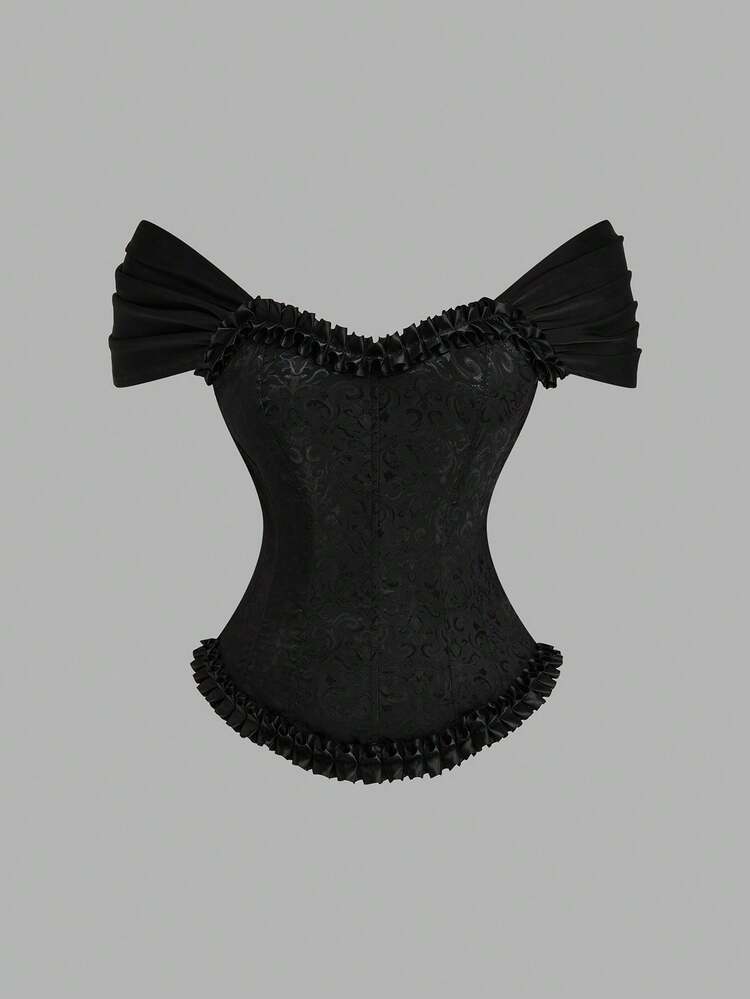 Sweetra French Lace Patchwork Sexy Camisole, Slim Fit Spaghetti Strap Tank Top, Spring/Summer - Black - View 1