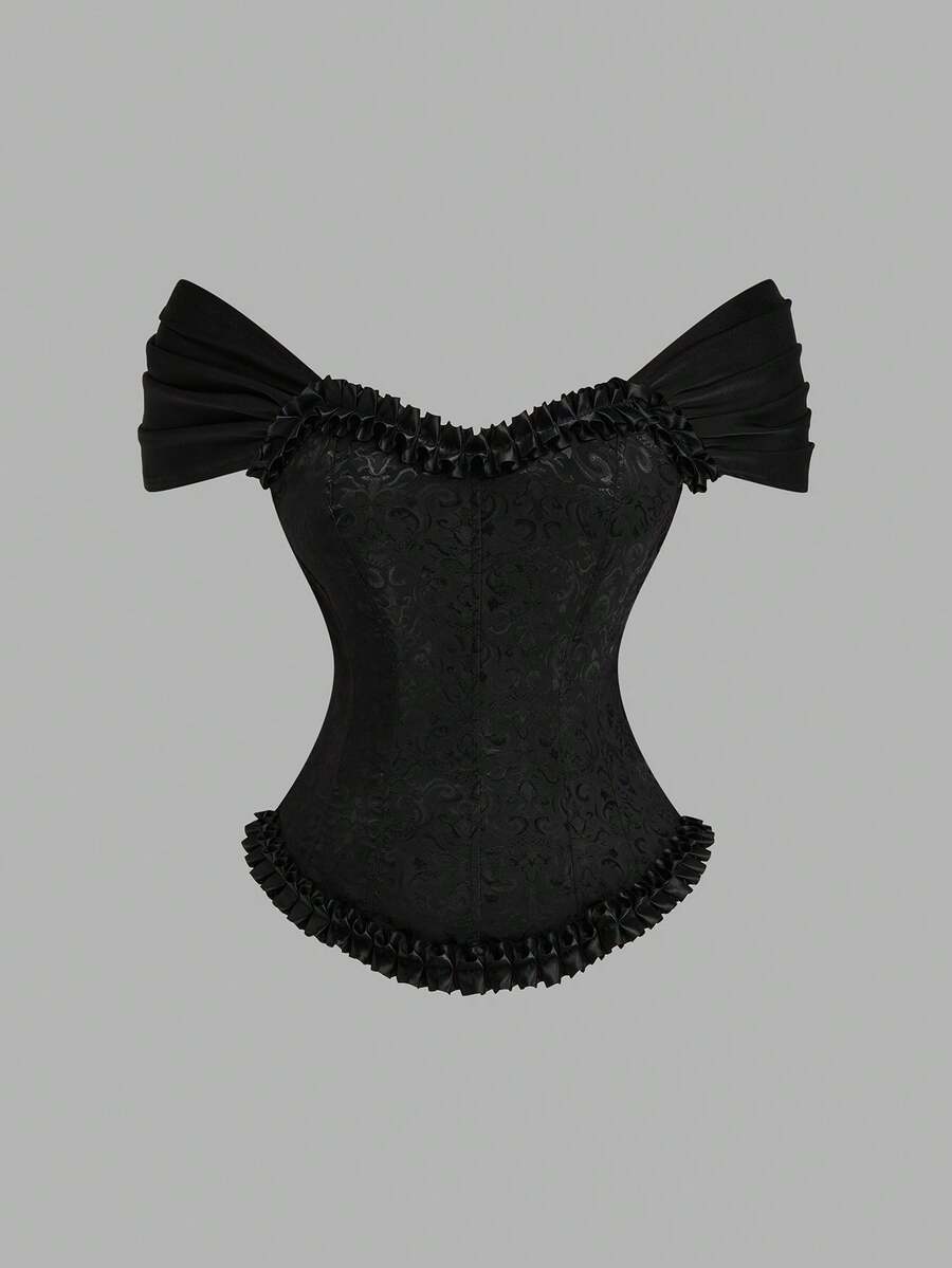 Sweetra French Lace Patchwork Sexy Camisole, Slim Fit Spaghetti Strap Tank Top, Spring/Summer - Black - View 1