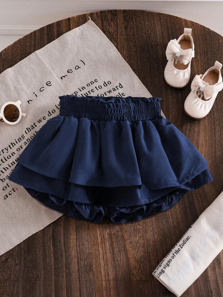 Elladie kids Young Girl' Cute Layered Ruffle Skort, Spring/Summer