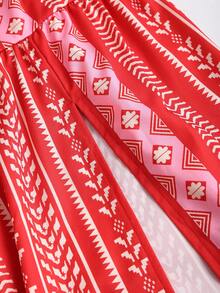 Sweetra 夏季沙滩连衣裙 多巴胺吊带长裙 女士套装 - 紅色 - 查看 5