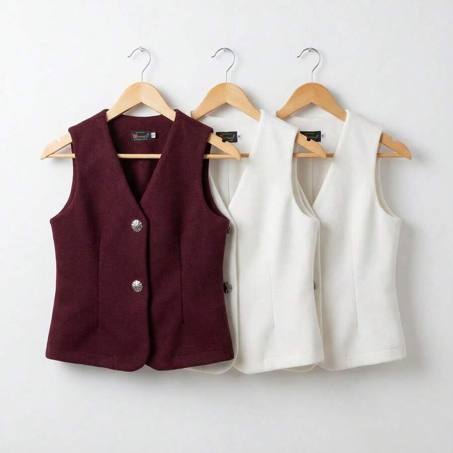 Set de 3 Chaleco con Botones Metálicos | Estilo Casual Elegante - 15 - Ver 1