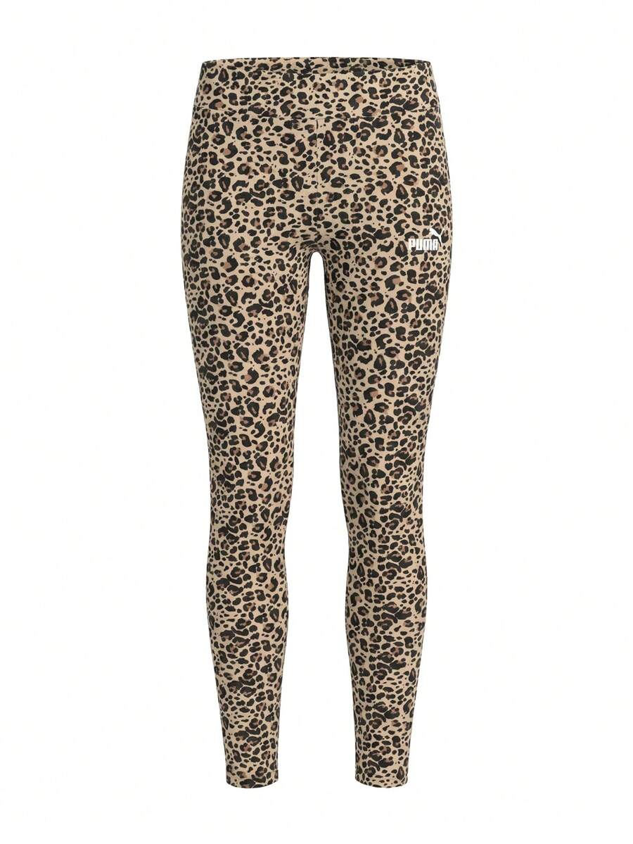 Puma Sports Leggings Skin-Friendly Durable Stretchy Outdoor Running Gym Brown 688085-83 - Beige - View 1