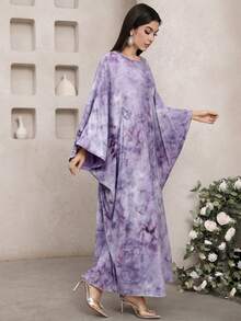 Veilorie Women's All-Over Print Elegant Arabic Style Dress - Multicolor - View 3