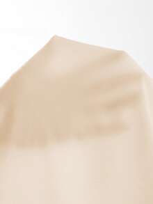 SHEIN Elenzya 2件套女士杏色花卉印花不对称肩部长款开衫和连衣裙套装 - 杏色 - 查看 8