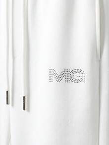 MISSGUIDED Women's Drawstring Sweatpants With Elastic Waistband Pockets Relaxed Fit Casual Wide Leg Loungewear Bottoms - Cream - View 6