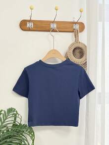 DAZY 字母印花短袖T恤夏季女款短款上衣图案T恤