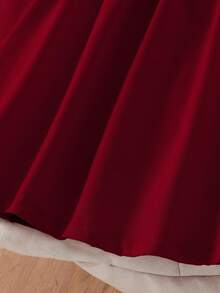 Elladie kids 2pcs/Set Young Girl V-Neck Button Front Retro Blazer Vest And Pleated Skirt Suit, Elegant Design For Commute And Casual Wear