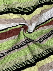 Aloruh Women's Spring/Summer New Knitted Crochet Dress, Criss-Cross Backless Striped Bohemian Dress, Elegant Vacation Dress - Multicolor - View 8