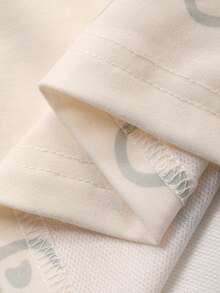 Dazy Kids Tween Girls Bear Print Crew Neck Knit Short Sleeve Nightgown Loungewear Spring - Apricot - View 7