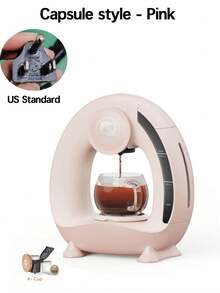 Teckwe 一体式迷你紧凑型半自动美式咖啡机，小巧一键操作胶囊咖啡机（咖啡胶囊需买家另行购买），多种颜色可选，美规/欧规插头，快速冲泡，口感醇厚，经久耐用，轻巧便携，节省空间