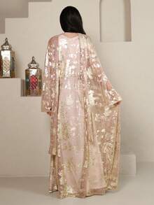 Al Najma Áo khoác cardigan cao cấp, sang trọng, xếp ly, chất liệu vải ánh kim, thích hợp cho tiệc tùng và nghỉ dưỡng. - Nhiều màu - Xem 8