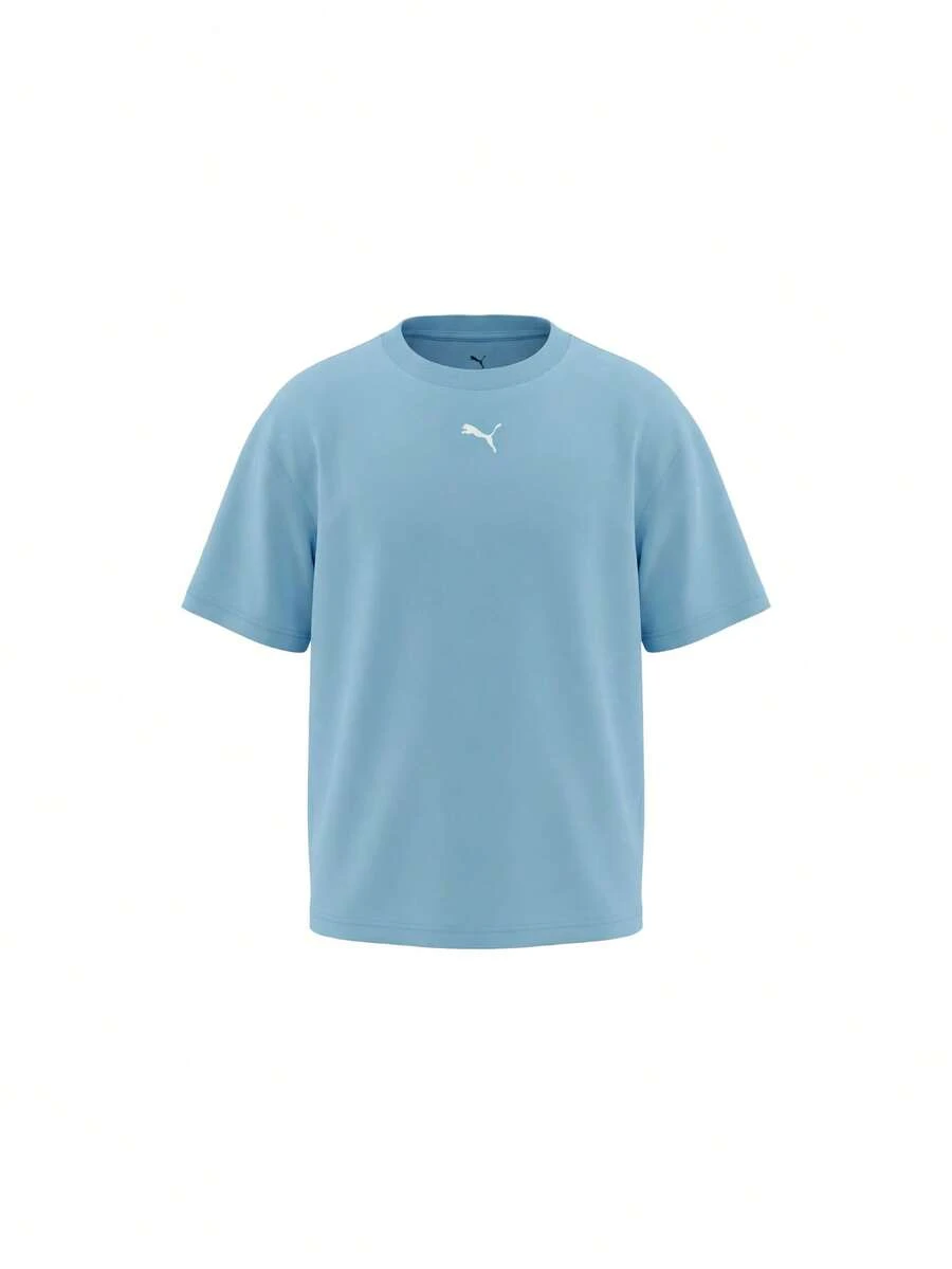 Puma Essentials Boxy Girls T-Shirt Blue - Blue - View 1