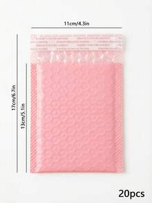 20/30个金属气泡信封，全息气泡信封，聚乙烯衬垫信封，防水自封胶运输袋，箔片闪光魅力运输信封，全息缓冲信封 - 粉色 - 查看 9