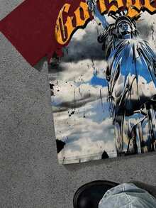 Áo thun ngắn tay cổ tròn phong cách thể thao đường phố Y2K tối giản dành cho thiếu niên, thích hợp cho mùa hè. - Nhiều màu - Xem 4