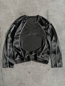 AXEPEAK Men's Casual Breathable Mesh Long Sleeve T-Shirt, Autumn - Black - View 1