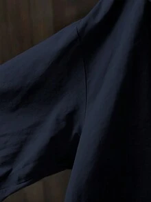 Linhara 大码纯色连帽休闲长袖外套