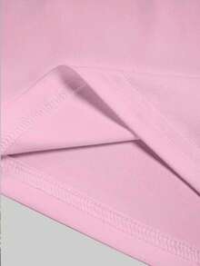 Resyla Women's Casual Letter Print Round Neck Short Sleeve T-Shirt, Summer - Pink - View 3