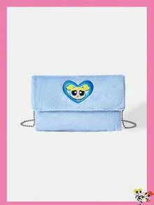 THE POWERPUFF GIRLS X SHEIN 女士单肩包 - 藍色 - 查看 2