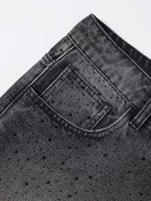 ROMWE MEN Street Life Spring/Summer Casual Men'S Fashion Frayed Hem Belt Loop Casual Denim Shorts - Grey - View 4