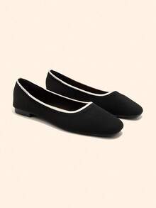 CUCCOO BASICS Women's Versatile Fashion Flat Shoes For Daily Wear - Black - View 2