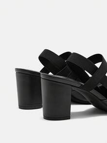 CUCCOO CURVES Women's Pointed Toe Buckle Design Everyday Versatile Fashion High Heels Valentine's Day - Black - View 9