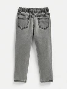 Young BoySplatter Paint Black Denim Skinny Jeans - Grey - View 2