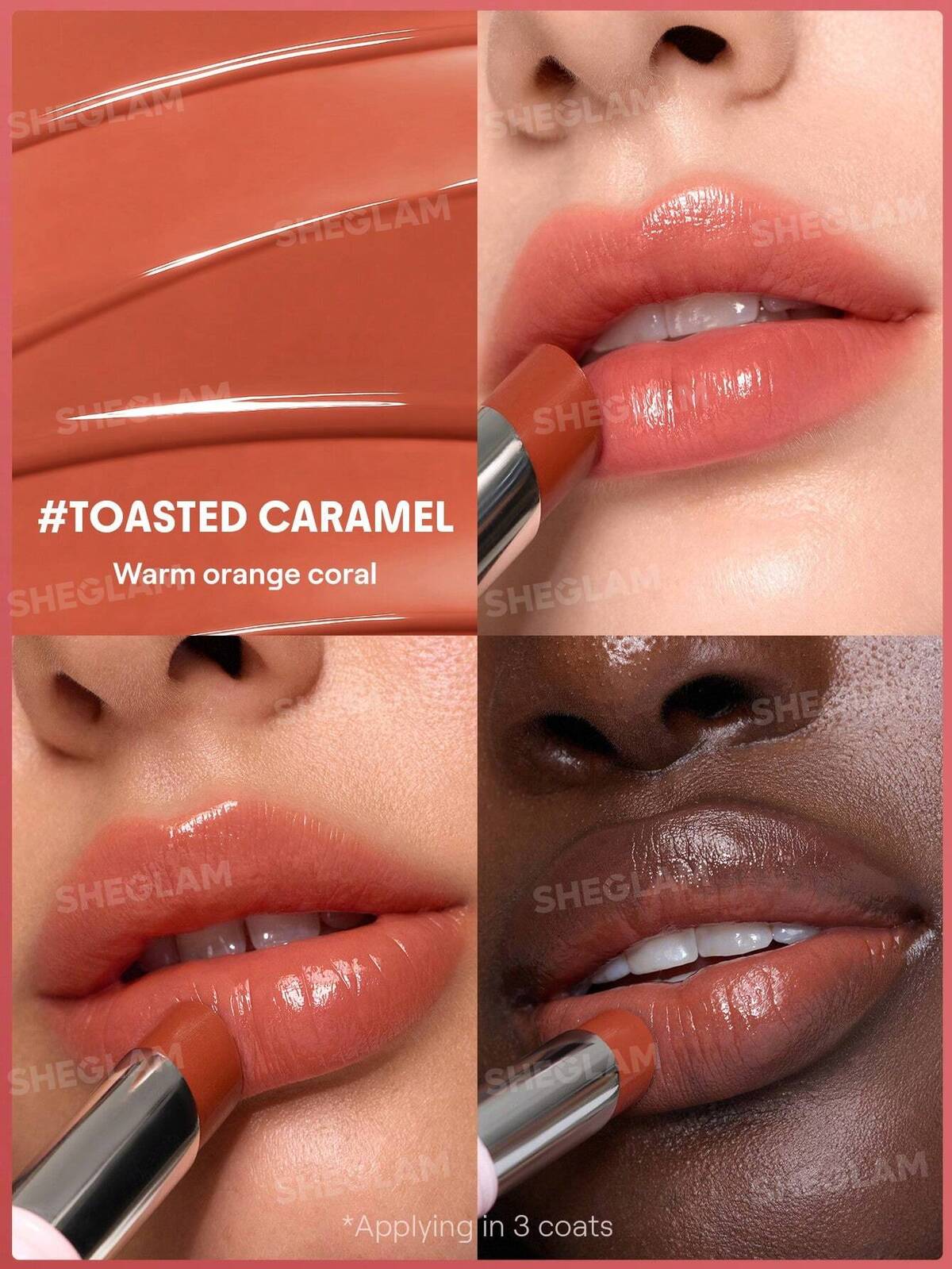 Silk Slip Lip Oil Balm-Toasted Caramel Brand Beauty Makeup Face Paint Cosmetic For Women Girls Perfect For Spring Summer Ideal For Y2K Fancy Fashion Suitable For Birthday Mother'S Day Gift Rave Party Ready Best Color