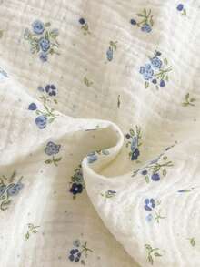 SHEIN Baby Girls' Ditsy Floral Cute Ruffle Trim Cardigan & Pants 2Pcs Casual Outfit - Apricot - View 4