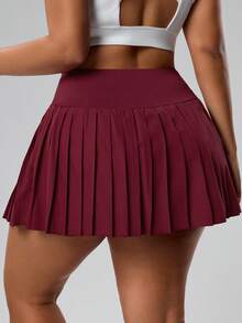 Rhythm Era 大码女式高腰纯色褶裥短裙裤，带口袋