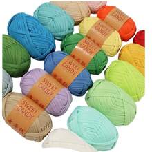 3件套手工编织布袋 DIY彩色扁平丝带拖鞋收纳篮靠垫粗毛线球 - 彩色 - 查看 5