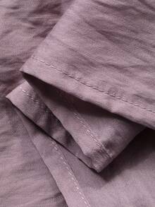 DAZY 少女撞色圆领中长短袖连衣裙 夏季 - 藏蓝色 - 查看 3