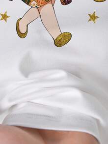 2件套 女士/女孩围巾图案无袖上衣和全印花半裙套装 - 彩色 - 查看 5