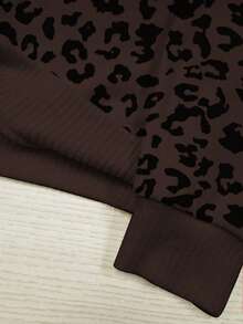 Resyla Women's Spring/Summer New Arrival Bestselling Leopard Print Pattern Hooded Long Sleeve Sweater - Multicolor - View 4