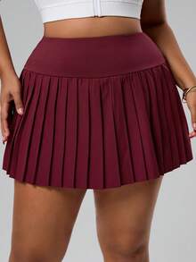 Rhythm Era 大码女式高腰纯色褶裥短裙裤，带口袋