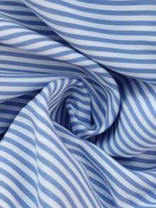 SHEIN 孕妇休闲条纹无袖连衣裙 - 藍白色 - 查看 7