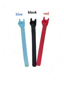 Zazumi 1PC Rock Hand Gesture Music Bookmark Silicone Finger Bookmark Personalized Reading Accessory For Music Lovers Readers Gift - Multicolor - View 8
