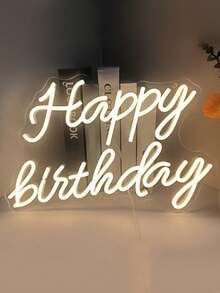 1Pc Neon LED Sign USB Operated Decorative Light, Suitable For Party, Bedroom, Room, Birthday, Wall - Multicolor - View 4