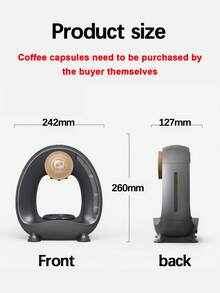 Teckwe 一体式迷你紧凑型半自动美式咖啡机，小巧一键操作胶囊咖啡机（咖啡胶囊需买家另行购买），多种颜色可选，美规/欧规插头，快速冲泡，口感醇厚，经久耐用，轻巧便携，节省空间