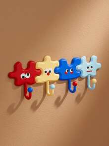 Joivida Dopamine Puzzle Hook Adhesive Wall Hooks For Bathroom Door Back Towel Hangers Kitchen Sticky Hooks No Drill Decor - Multicolor - View 3