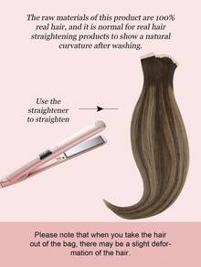 9AM Hair 20 件直发胶带 100% 真人发片接发 14-24 英寸 50 克/包 适用于沙龙 天然高品质真人发丝滑无缝隐形 PU 胶带接发 - S4/27/4 - 查看 14