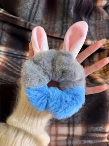 Joivida 1PC Autumn Winter Plush Hair Ring Fashion Non Squeezing Hair Hoop Cute Fluffy Headband Creative Cartoon Animal Wrist Bracelet Festival Party Daily Hair Decoration Accessory For Women Gift - Multicolor - View 13