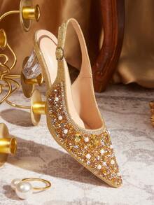 CUCCOO TILAWA Women Pumps Valentine's Day - Gold - View 6
