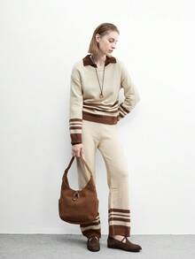 CUCCOO BIZCHIC Giày lười kiểu retro mới, giày da nhỏ, mũi tròn, đế bằng, kiểu xỏ chân, có khóa cài, giày công sở cho nữ. - Cà phê nâu - Xem 6