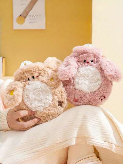 POKOJA LAND 350ML Hot Water Bag, Portable Leak-Proof Hand Warmer With Cute Cover, Personal Size For Travel & On-The-Go Use, Cozy Winter Essential, Purse Friendly Warm Water Bottle For Personal Comfort