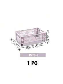 Joivida 1个彩色塑料可折叠收纳篮，非常适合收纳和日常使用，易于组装，可用于厨房、浴室、办公室、客厅、教室、宿舍等场所。 - 彩色 - 查看 15